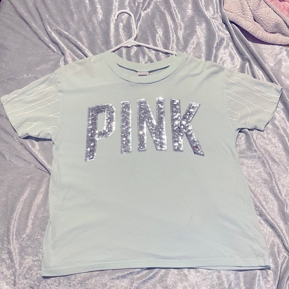 VS PINK XS BLING FLOWY TOP